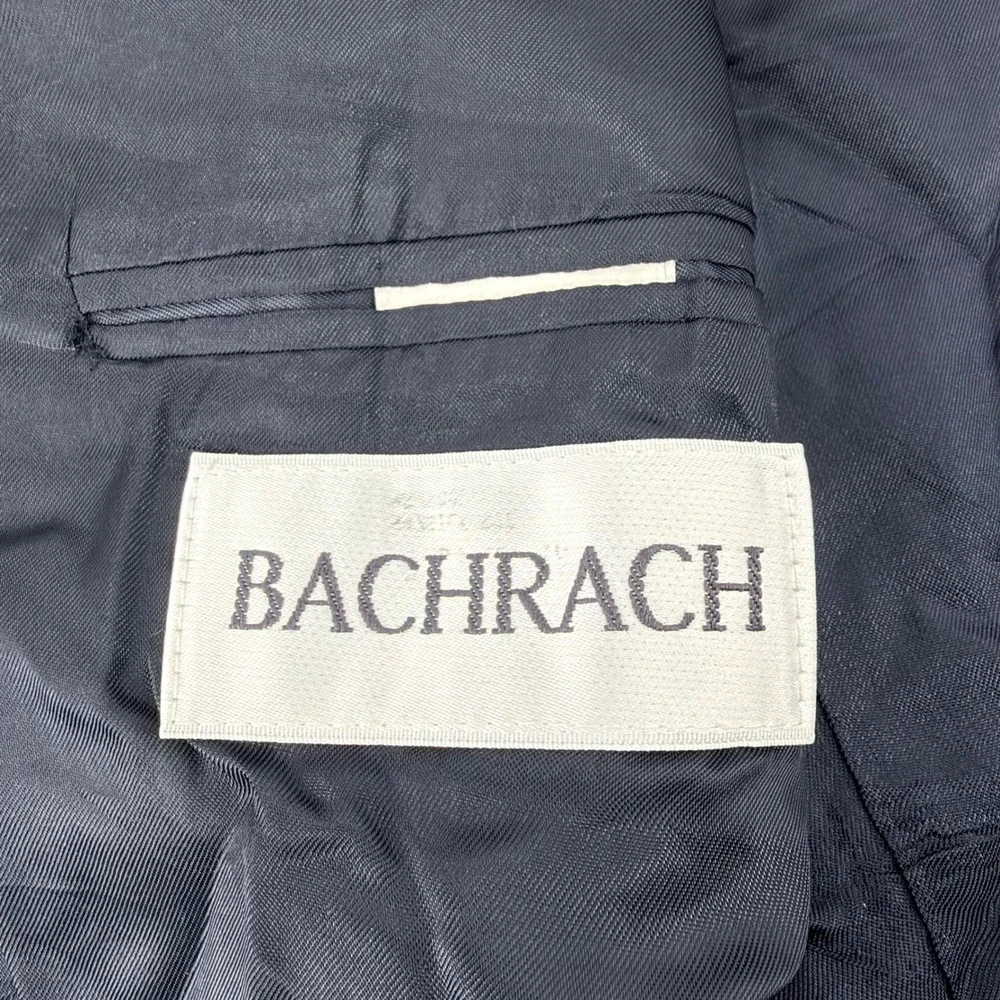 Bachrach Vintage Micro-Check Two-Button Blazer Jacket 42R Navy Tan Canada